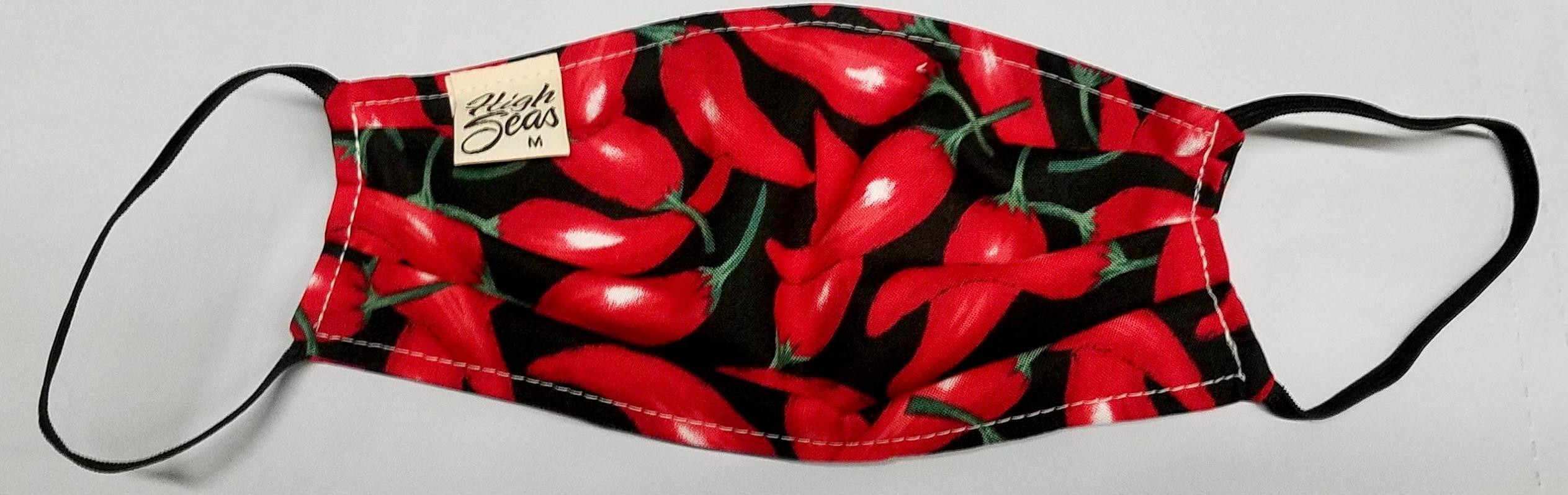 Chile Pepper Safety Face Mask  Made in USA of 100% Cotton